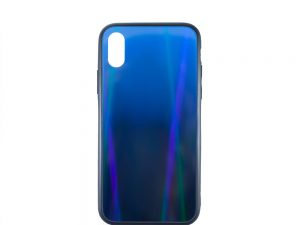 Чехол Glass Shine Gradiente Samsung A405 (A40-2019) (Deep Blue)