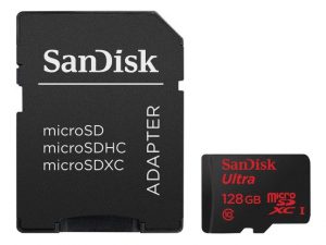 SanDisk Ultra microSDXC UHS-I 128GB сlass10 + SD адаптер (SDSQUNC-128G-GN6MA)