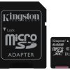 Kingston 64GB microSDXC UHS-I Canvas Select 80R class 10+SD Adapter (SDCS/64GB)