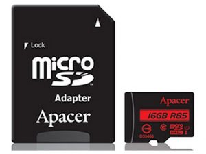 MicroSDHC 16Gb Class 10 UHS-I 85R SD adapter Apacer (AP16GMCSH10U5-R)